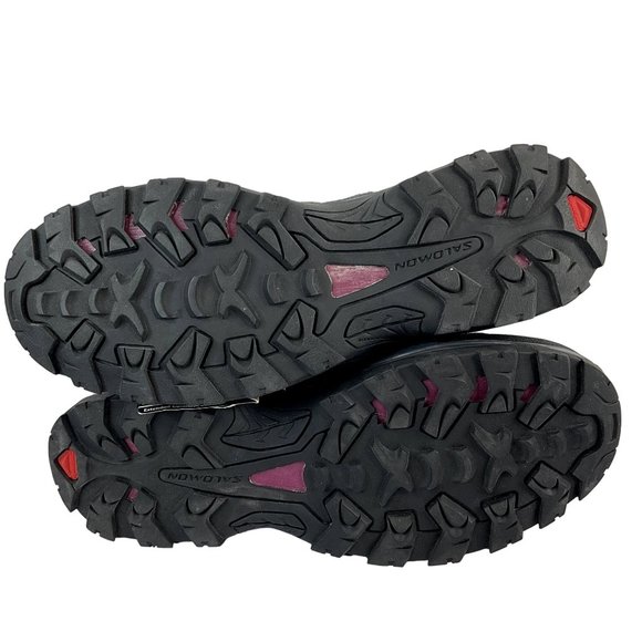 Salomon Boots Womens Sz 9.5 Gray Mauve Hiking Contagrip Ortholite $230 New - Picture 14 of 15